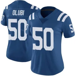 Women's Segun Olubi Indianapolis Colts No.50 Limited Color Rush Vapor Untouchable Jersey - Royal
