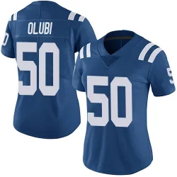 Women's Segun Olubi Indianapolis Colts No.50 Limited Team Color Vapor Untouchable Jersey - Royal
