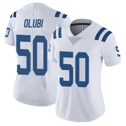Women's Segun Olubi Indianapolis Colts No.50 Limited Vapor Untouchable Jersey - White