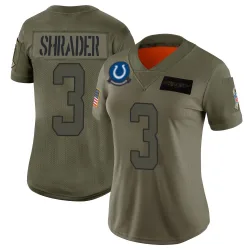 Women's Spencer Shrader Indianapolis Colts No.3 Limited 2019 Salute to Service Jersey - Camo