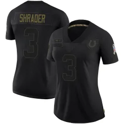 Women's Spencer Shrader Indianapolis Colts No.3 Limited 2020 Salute To Service Jersey - Black