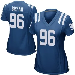 Women's Taven Bryan Indianapolis Colts No.96 Game Team Color Jersey - Royal Blue