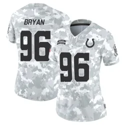 Women's Taven Bryan Indianapolis Colts No.96 Limited 2024 Salute to Service Jersey - Arctic Camo