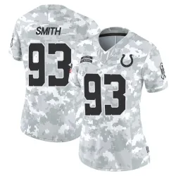 Women's Tim Smith Indianapolis Colts No.93 Limited 2024 Salute to Service Jersey - Arctic Camo