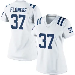 Women's Tre Flowers Indianapolis Colts No.37 Game Jersey - White