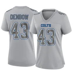 Women's Trevor Denbow Indianapolis Colts No.43 Game Atmosphere Fashion Jersey - Gray
