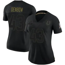 Women's Trevor Denbow Indianapolis Colts No.43 Limited 2020 Salute To Service Jersey - Black