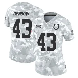 Women's Trevor Denbow Indianapolis Colts No.43 Limited 2024 Salute to Service Jersey - Arctic Camo