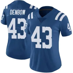 Women's Trevor Denbow Indianapolis Colts No.43 Limited Color Rush Vapor Untouchable Jersey - Royal