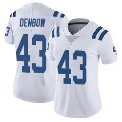Women's Trevor Denbow Indianapolis Colts No.43 Limited Vapor Untouchable Jersey - White