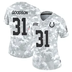 Women's Tyler Goodson Indianapolis Colts No.31 Limited 2024 Salute to Service Jersey - Arctic Camo