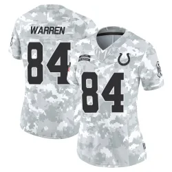 Women's Tyler Warren Indianapolis Colts No.84 Limited 2024 Salute to Service Jersey - Arctic Camo