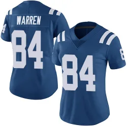 Women's Tyler Warren Indianapolis Colts No.84 Limited Team Color Vapor Untouchable Jersey - Royal