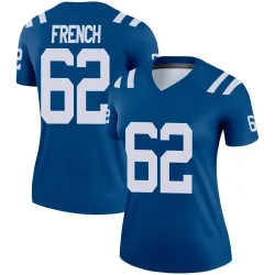 Women's Wesley French Indianapolis Colts No.62 Legend Jersey - Royal