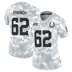 Women's Wesley French Indianapolis Colts No.62 Limited 2024 Salute to Service Jersey - Arctic Camo