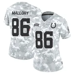 Women's Will Mallory Indianapolis Colts No.86 Limited 2024 Salute to Service Jersey - Arctic Camo