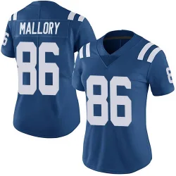 Women's Will Mallory Indianapolis Colts No.86 Limited Team Color Vapor Untouchable Jersey - Royal