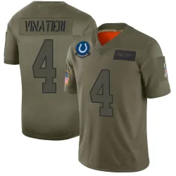 Youth Adam Vinatieri Indianapolis Colts No.4 Limited 2019 Salute to Service Jersey - Camo
