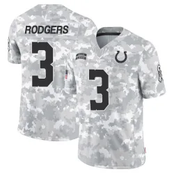 Youth Amari Rodgers Indianapolis Colts No.3 Limited 2024 Salute to Service Jersey - Arctic Camo