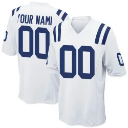 Youth Custom Indianapolis Colts No.00 Game Jersey - White
