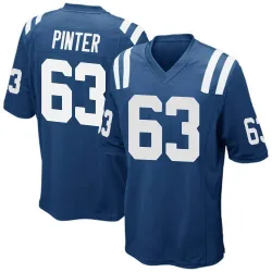 Youth Danny Pinter Indianapolis Colts No.63 Game Team Color Jersey - Royal Blue