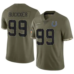 Youth DeForest Buckner Indianapolis Colts No.99 Limited 2022 Salute To Service Jersey - Olive
