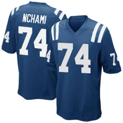 Youth Durell Nchami Indianapolis Colts No.74 Game Team Color Jersey - Royal Blue