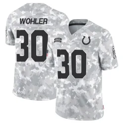 Youth Hunter Wohler Indianapolis Colts No.30 Limited 2024 Salute to Service Jersey - Arctic Camo