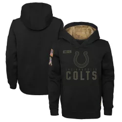 Youth Indianapolis Colts No. 2020 Salute to Service Pullover Performance Hoodie - Black