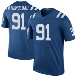 Youth JT Tuimoloau Indianapolis Colts No.91 Legend Color Rush Jersey - Royal