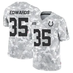 Youth Johnathan Edwards Indianapolis Colts No.35 Limited 2024 Salute to Service Jersey - Arctic Camo