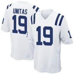 Youth Johnny Unitas Indianapolis Colts No.19 Game Jersey - White