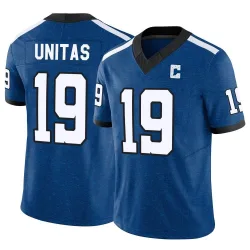 Youth Johnny Unitas Indianapolis Colts No.19 Limited Indiana Nights Alternate Vapor F.U.S.E. Jersey - Royal