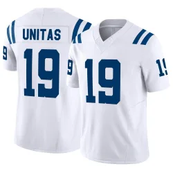 Youth Johnny Unitas Indianapolis Colts No.19 Limited Vapor F.U.S.E. Jersey - White