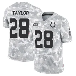 Youth Jonathan Taylor Indianapolis Colts No.28 Limited 2024 Salute to Service Jersey - Arctic Camo