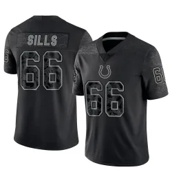 Youth Josh Sills Indianapolis Colts No.66 Limited Reflective Jersey - Black