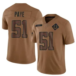 Youth Kwity Paye Indianapolis Colts No.51 Limited 2023 Salute To Service Jersey - Brown