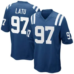 Youth Laiatu Latu Indianapolis Colts No.97 Game Team Color Jersey - Royal Blue