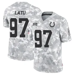 Youth Laiatu Latu Indianapolis Colts No.97 Limited 2024 Salute to Service Jersey - Arctic Camo