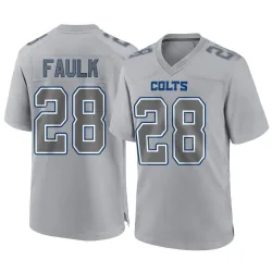 Youth Marshall Faulk Indianapolis Colts No.28 Game Atmosphere Fashion Jersey - Gray