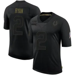 Youth Matt Ryan Indianapolis Colts No.2 Limited 2020 Salute To Service Jersey - Black