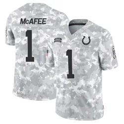 Youth Pat McAfee Indianapolis Colts No.1 Limited 2024 Salute to Service Jersey - Arctic Camo