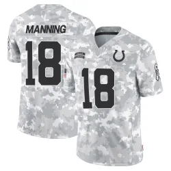 Youth Peyton Manning Indianapolis Colts No.18 Limited 2024 Salute to Service Jersey - Arctic Camo