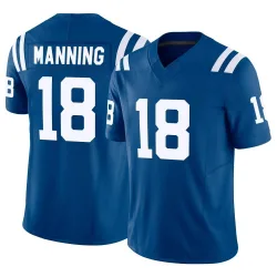 Youth Peyton Manning Indianapolis Colts No.18 Limited Vapor F.U.S.E. Jersey - Royal