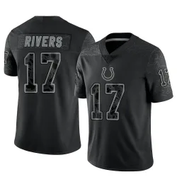 Youth Philip Rivers Indianapolis Colts No.17 Limited Reflective Jersey - Black
