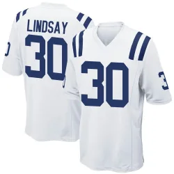 Youth Phillip Lindsay Indianapolis Colts No.30 Game Jersey - White