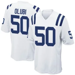 Youth Segun Olubi Indianapolis Colts No.50 Game Jersey - White