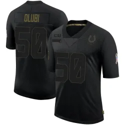 Youth Segun Olubi Indianapolis Colts No.50 Limited 2020 Salute To Service Jersey - Black