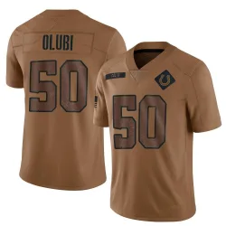 Youth Segun Olubi Indianapolis Colts No.50 Limited 2023 Salute To Service Jersey - Brown