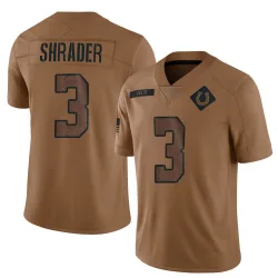 Youth Spencer Shrader Indianapolis Colts No.3 Limited 2023 Salute To Service Jersey - Brown